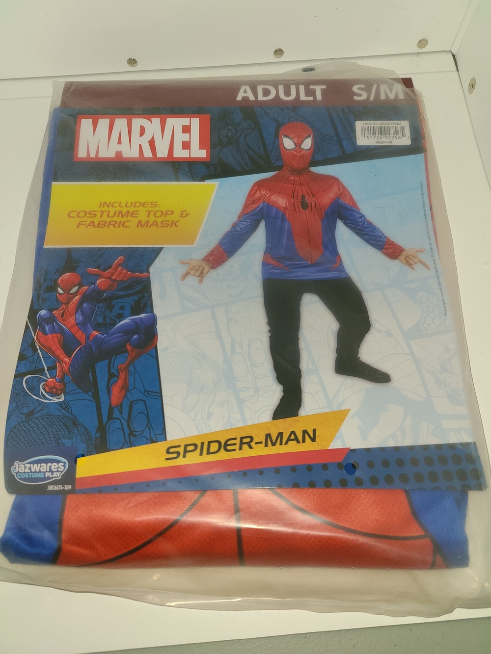 Marvel Spider-Man Costume Top & Mask - Red & Blue Halloween